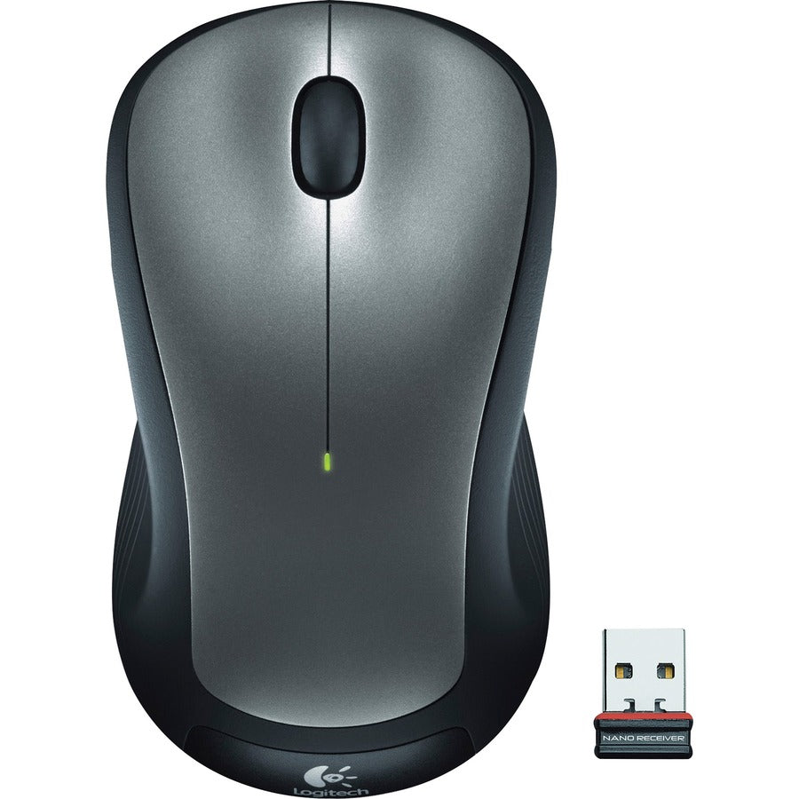 Logitech M310 Wireless Mouse 2.4 GHz with USB Nano Receiver 1000 DPI Optical Tracking 18 Month Battery Ambidextrous Compatible with PC Mac Laptop Chromebook (SILVER)