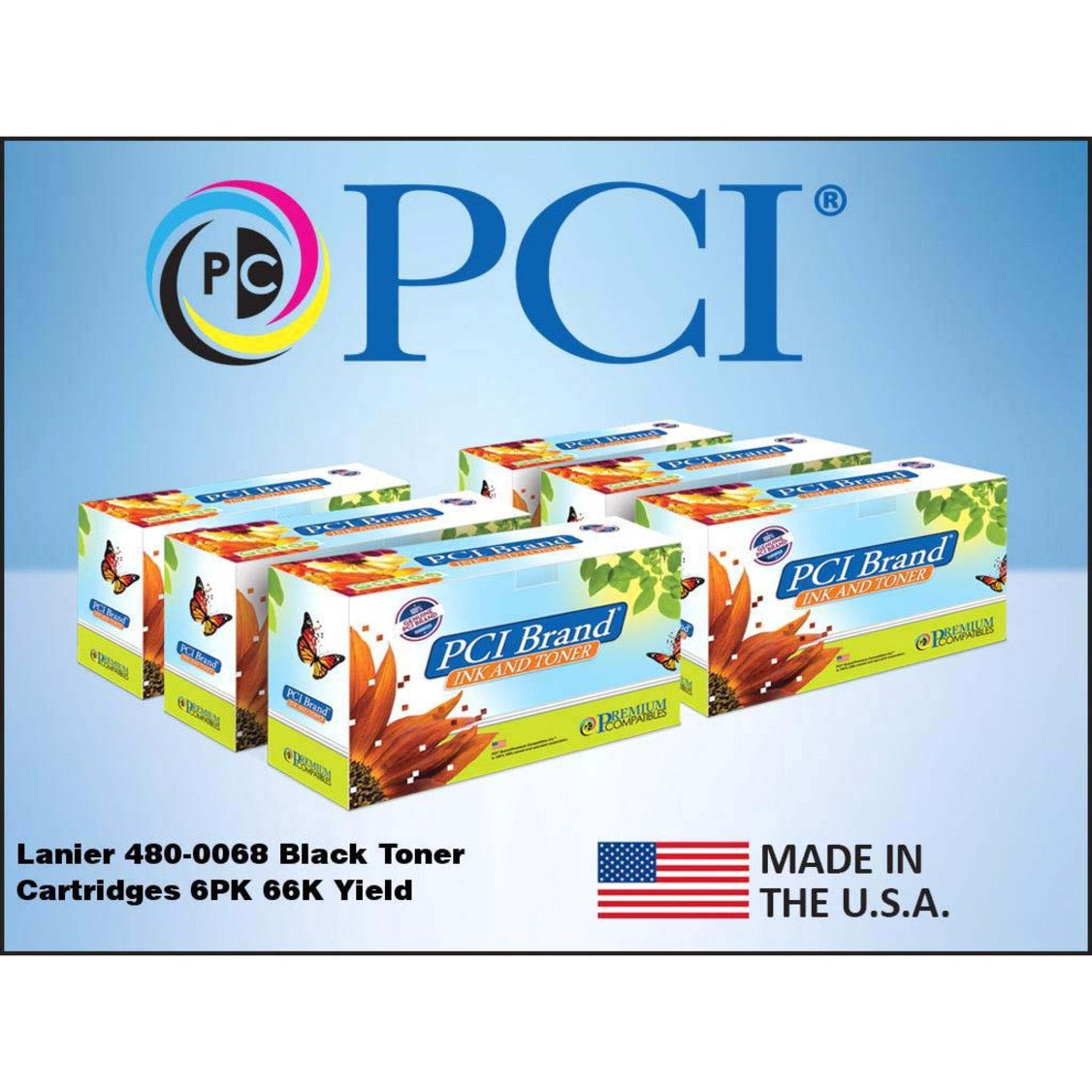 Premium Compatibles Laser Toner Cartridge - Alternative for Lanier 480-0068 - Black - 6 / Pack