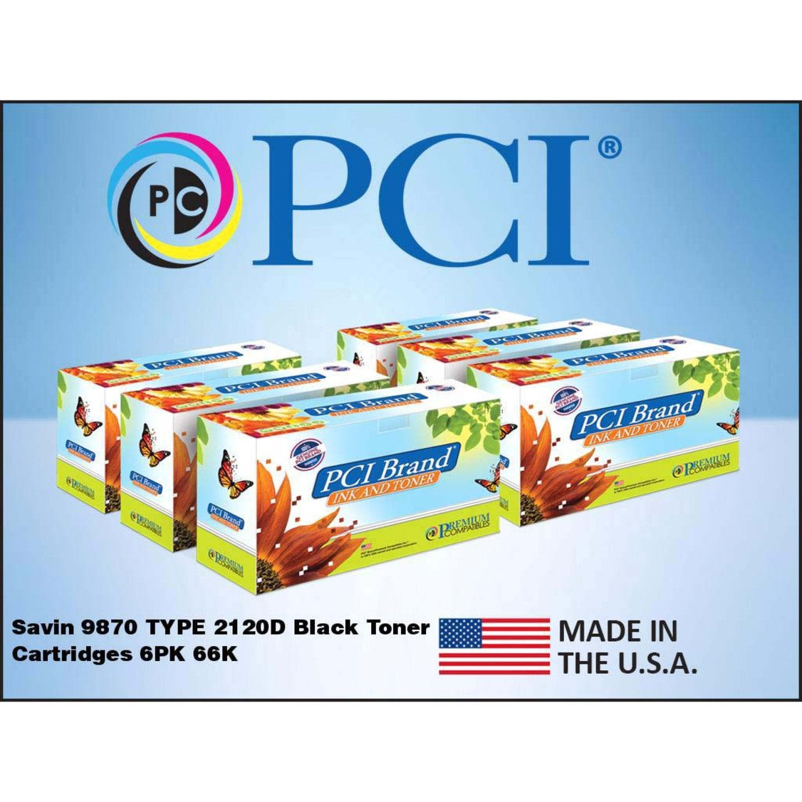 Premium Compatibles Laser Toner Cartridge - Alternative for Savin 9870 - Black - 6 / Pack