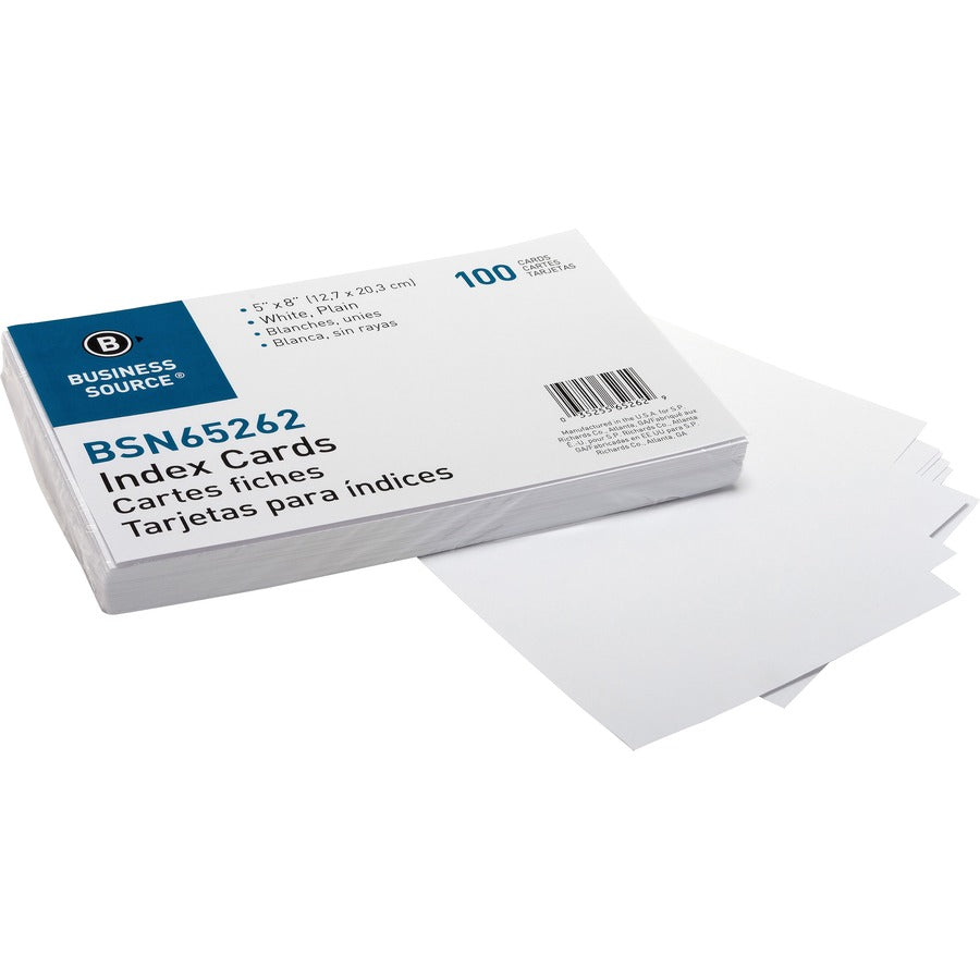 Business Source Plain Index Cards