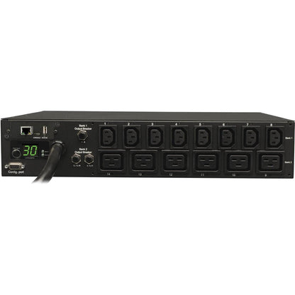 Tripp Lite PDU Switched 208V - 240V 30A 8 C13; 6 C19 L6-30P Horizontal 2URM