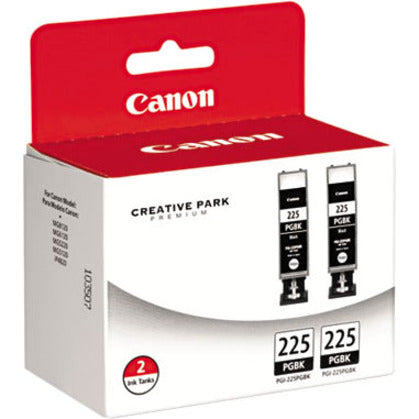 Canon PGI-225 Inkjet Ink Cartridge - Twin-pack - Pigment Black - 2 / Pack