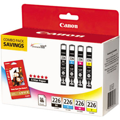 Canon CLI-226 Original Inkjet Ink Cartridge - Black Cyan Magenta Yellow - 4 / Pack