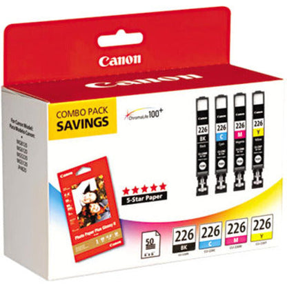 Canon CLI-226 Original Inkjet Ink Cartridge - Black Cyan Magenta Yellow - 4 / Pack