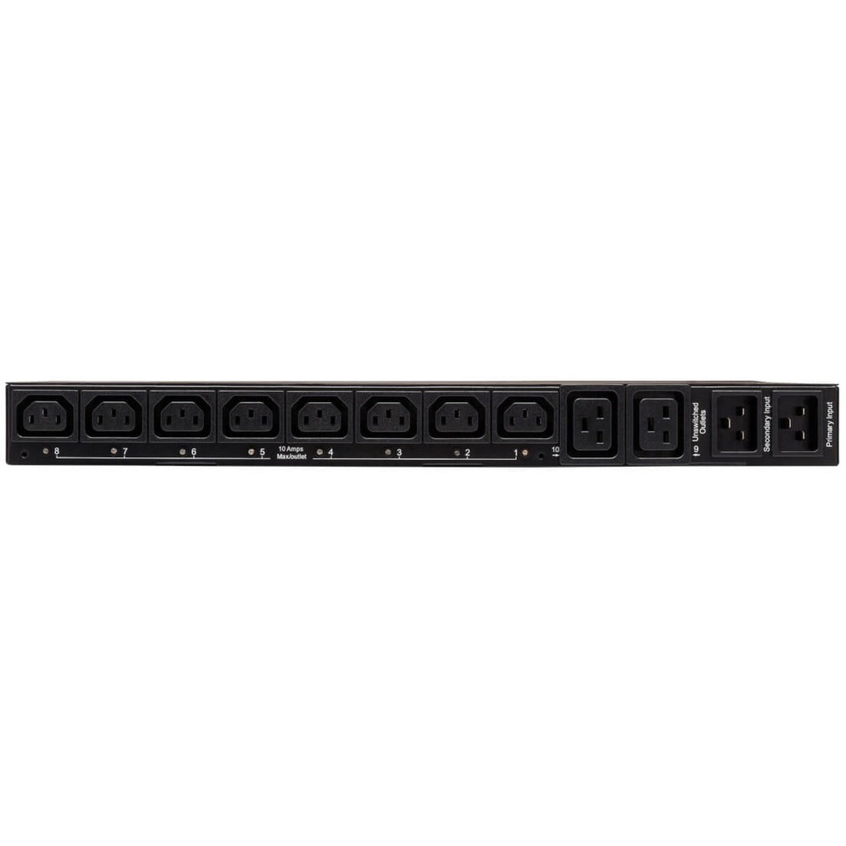 Tripp Lite PDU Switched ATS 200-240V 16/20A 8 C13 2 C19 C20 Horizontal 1URM