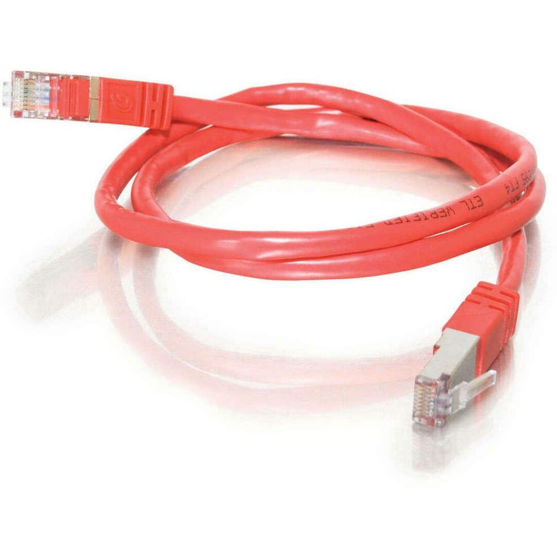 C2G-7ft Cat5e Molded Shielded (STP) Network Patch Cable - Red