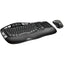 Logitech MK550 Wireless Wave Keyboard and Mouse Combo Ergonomic Wave Design Black