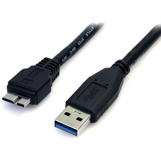 StarTech.com 3 ft Black SuperSpeed USB 3.0 (5Gbps) Cable A to Micro B