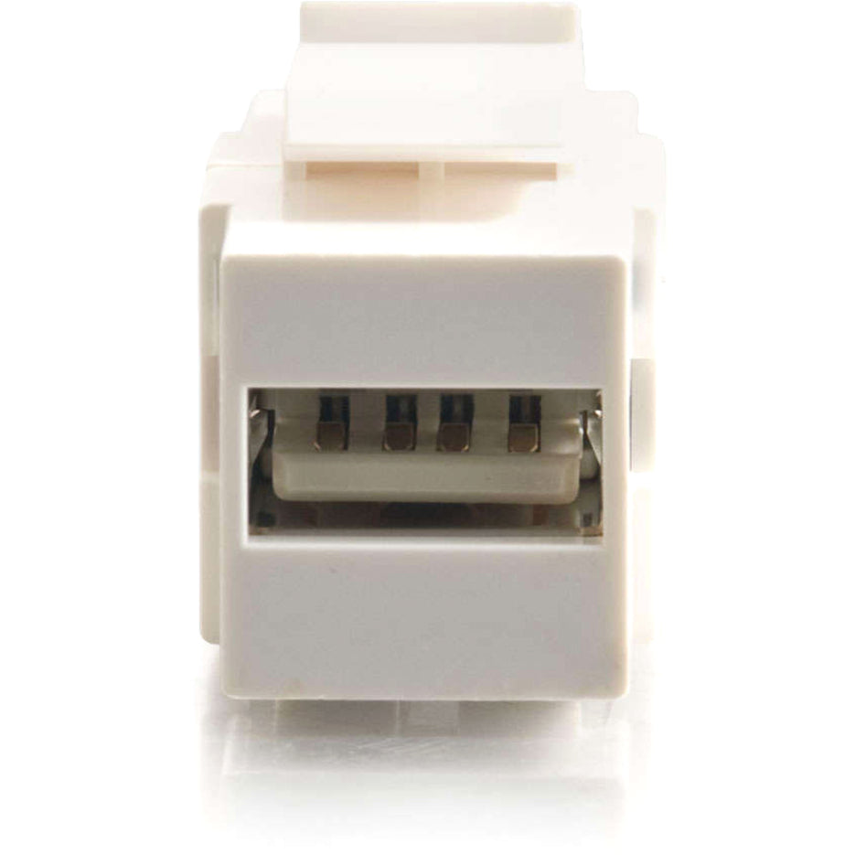 C2G Snap-In USB A/B Female Keystone Insert Module - White