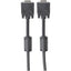 Manhattan SVGA HD15 Male to HD15 Male Monitor Cable with Ferrite Cores 10' Black