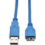 Tripp Lite USB 3.0 SuperSpeed Device Cable (A to Micro-B M/M) Blue 3 ft. (0.91 m)