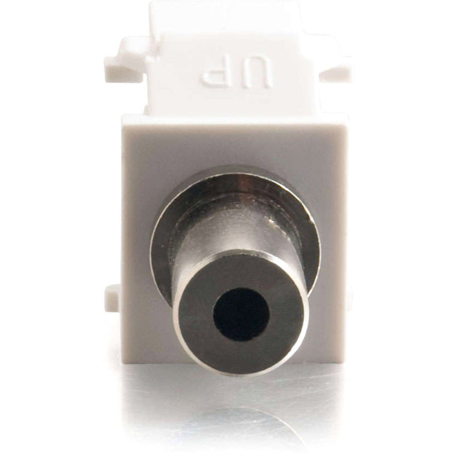 C2G Snap-In 3.5mm Stereo F/F Keystone Insert Module - White