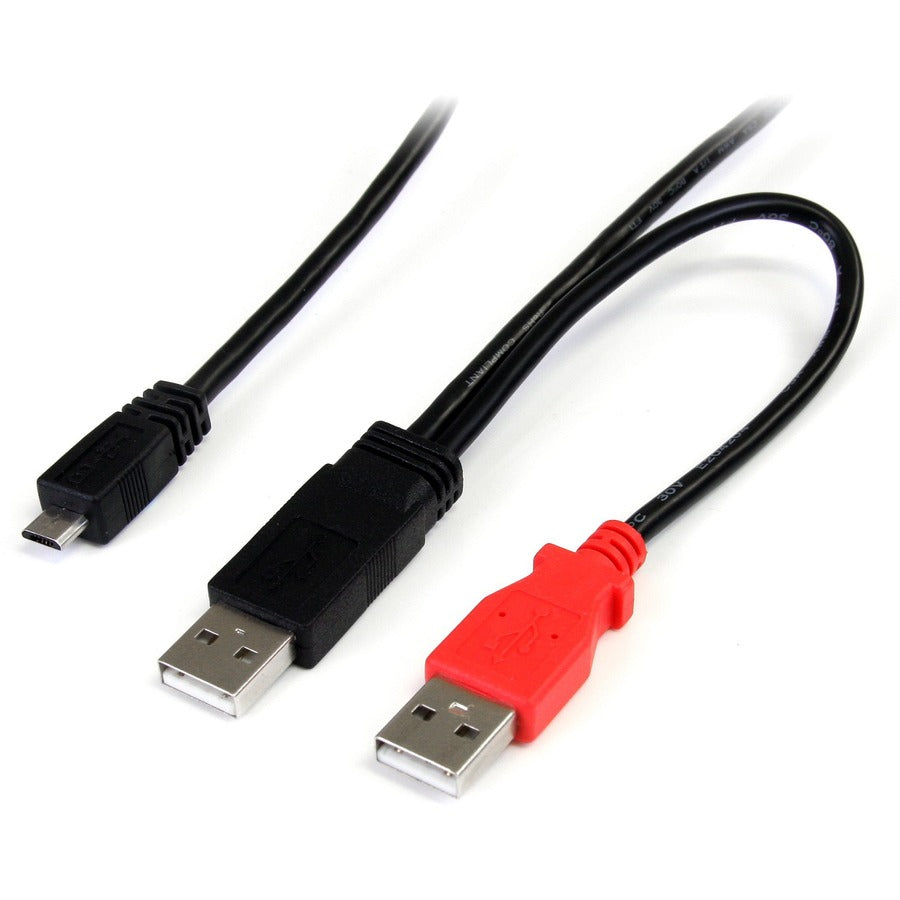 1FT USB Y CABLE USB A MICRO USB