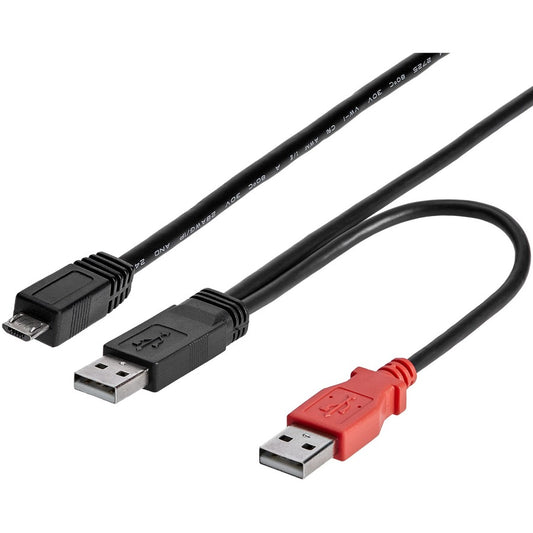 3FT USB Y CABLE USB A MICRO USB