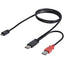 3FT USB Y CABLE USB A MICRO USB