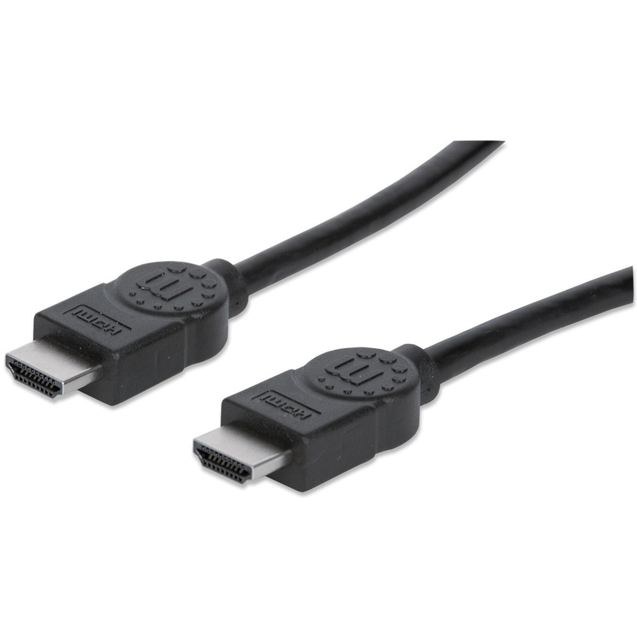 Manhattan HDMI Male to Male High Speed Shielded Cable with Ethernet 10' Black