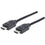 Manhattan HDMI Male to Male High Speed Shielded Cable 6' Black