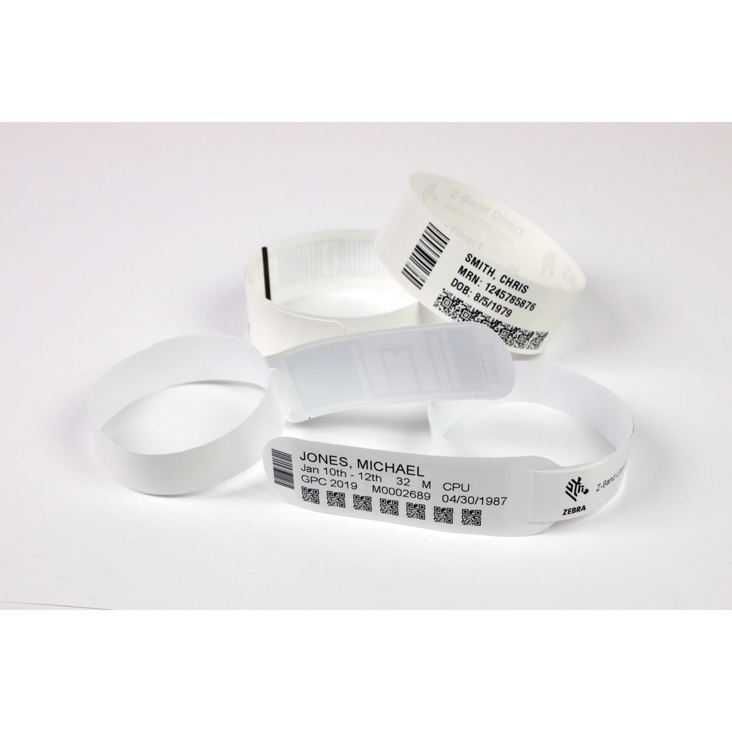 Zebra Wristband Polypropylene 1 x 10in Direct Thermal Z-Band Splash Green 1 in core