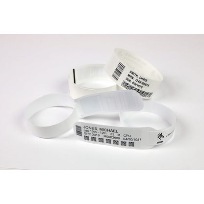 Zebra Wristband Polypropylene 1 x 10in Direct Thermal Z-Band Splash Green 1 in core