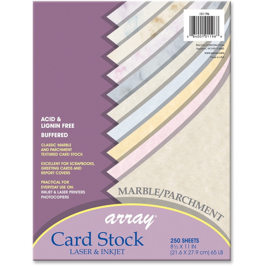 Pacon Marble/Parchment Cardstock Sheets - Assorted