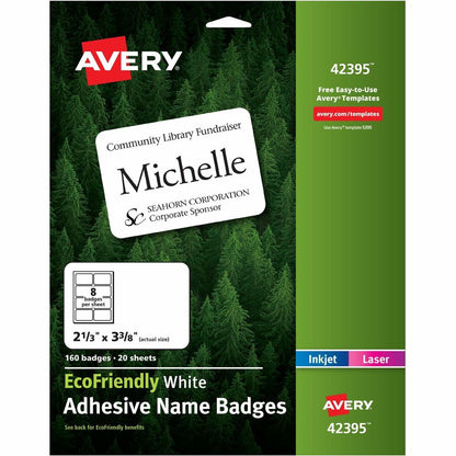 Avery&reg; Eco-friendly Premium Name Badge Labels