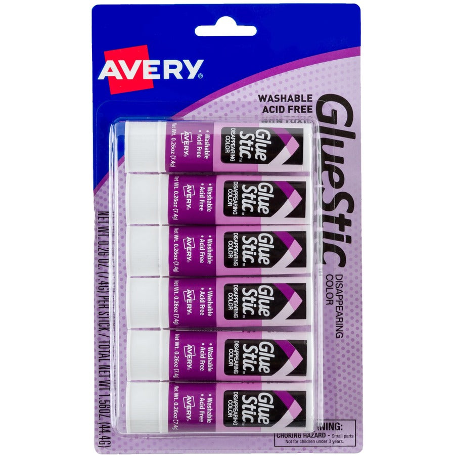 Avery&reg; Glue Stic Disappearing Purple Color