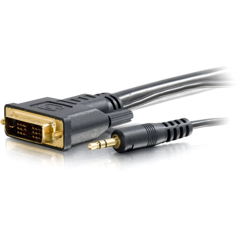 C2G 6ft Pro Series DVI-D + 3.5mm CL2 M/M Single Link Digital Video Cable