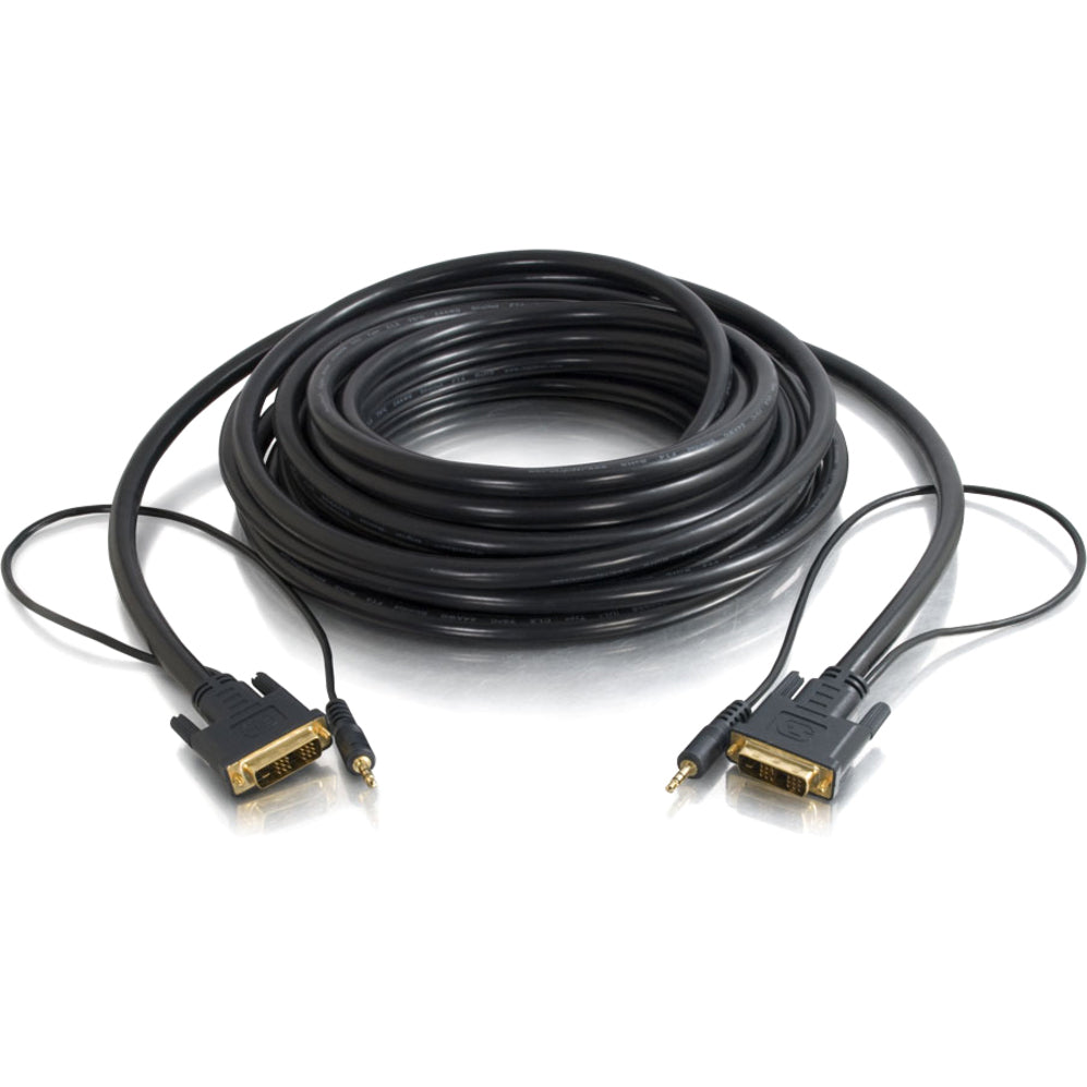 C2G 6ft Pro Series DVI-D + 3.5mm CL2 M/M Single Link Digital Video Cable