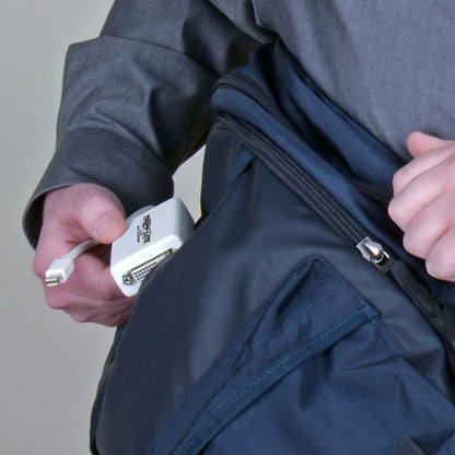 Tripp Lite Keyspan Mini DisplayPort to DVI Adapter Video Converter for Mac/PC White (M/F) 6-in. (15.24 cm)