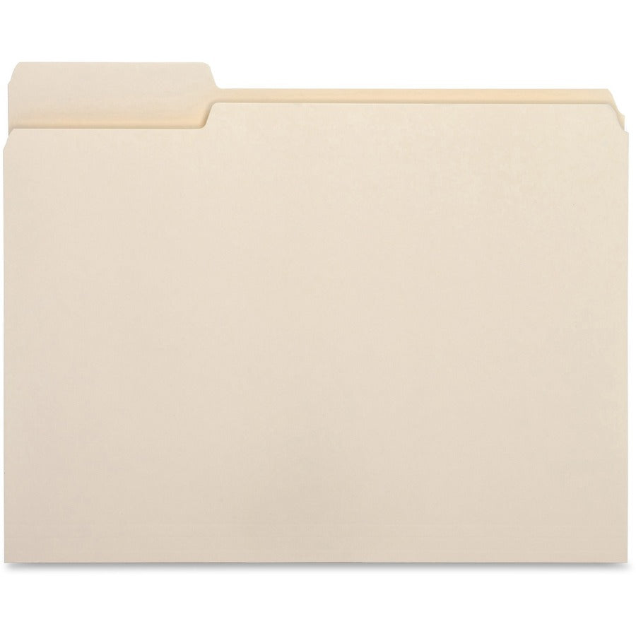 Business Source 1/3 Tab Cut Letter Recycled Top Tab File Folder