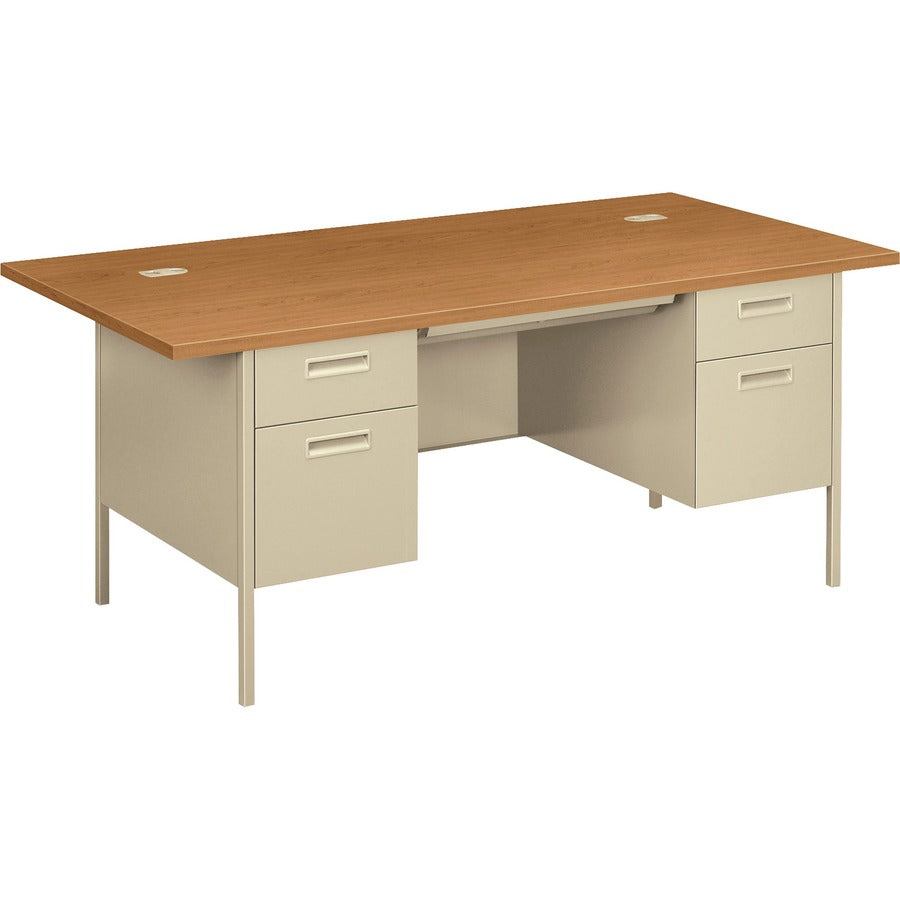 HON Metro Classic Double Pedestal Desk - 4-Drawer