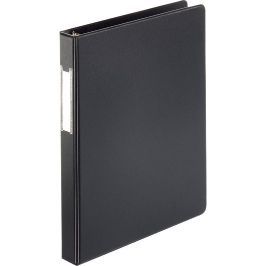 Business Source Basic Round Ring Binder w/Label Holder