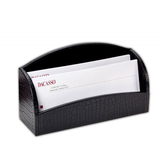 Dacasso Crocodile Embossed Leather Letter Holder