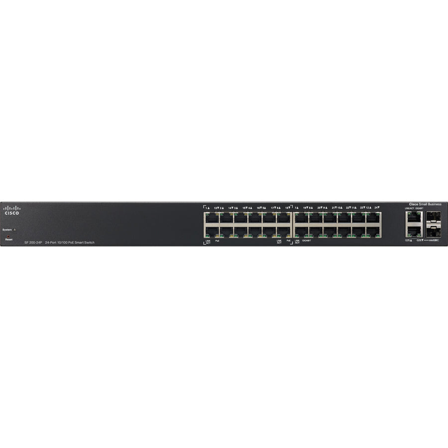 Cisco SF200-24P 24-Port 10/100 PoE Smart Switch