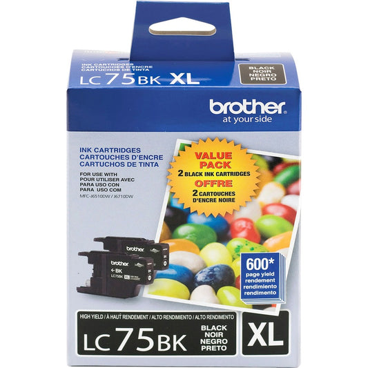 2PK LC752PKS BLACK INK CART FOR