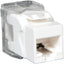 Tripp Lite Cat6 / Cat5e Keystone Jack 180-Degree Toolless - RJ-45 cat5e cat6 UTP - 110 IDC RJ45 WHITE TAA/GSA