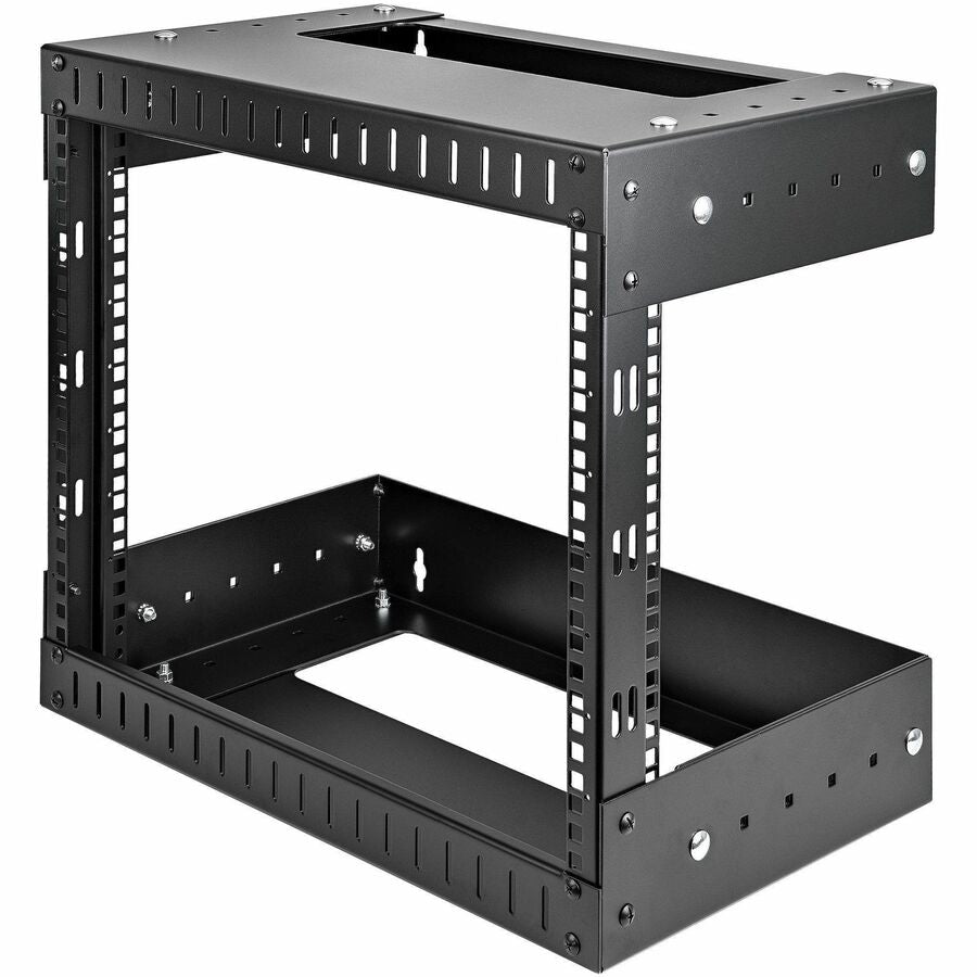 StarTech.com 2-Post 8U Heavy-Duty Wall Mount Network Rack 19" Open Frame Server Rack with Adjustable Depth Data Rack for IT Equipment~