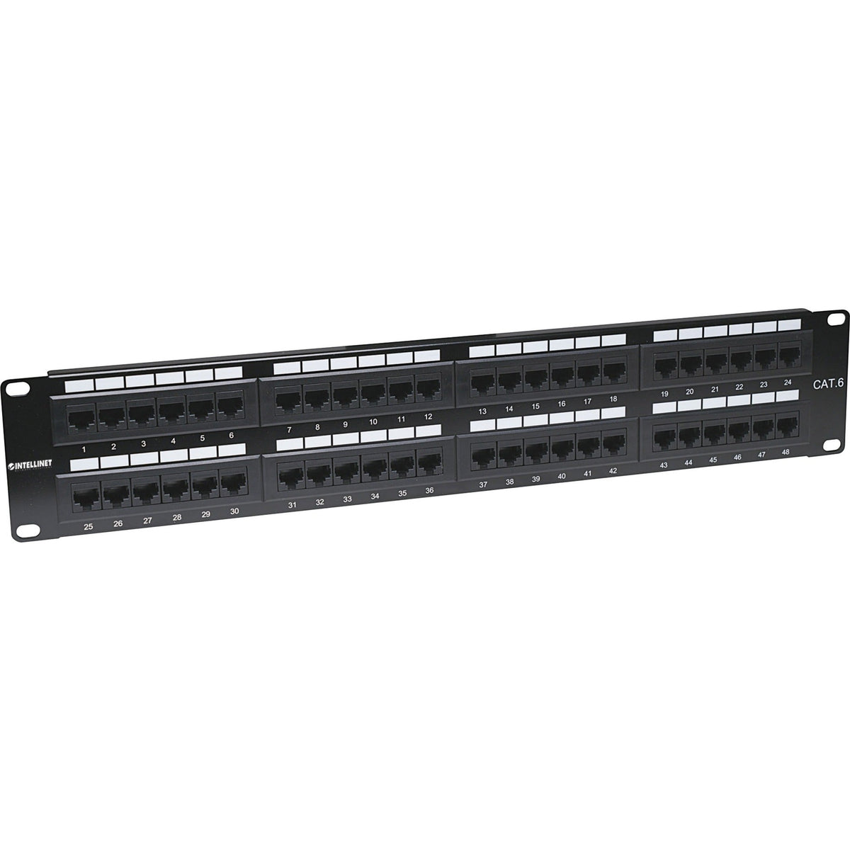 Intellinet Network Solutions 48-Port Rackmount Cat6 UTP 110/Krone Patch Panel 2U
