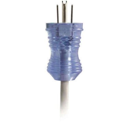 C2G 15ft 16 AWG Hospital Grade Power Cord (NEMA 5-15P to IEC320C13R) - Gray with Clear Connectors