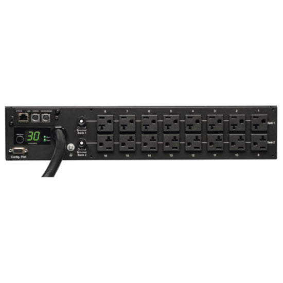 Tripp Lite PDU Monitored 120V 30A 5-15/20R 16 Outlet L5-30P Horizontal 2URM