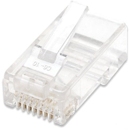 Intellinet Network Solutions Cat5e RJ45 Modular Plugs 2-Prong UTP For Stranded Wire 100 Plugs in Jar