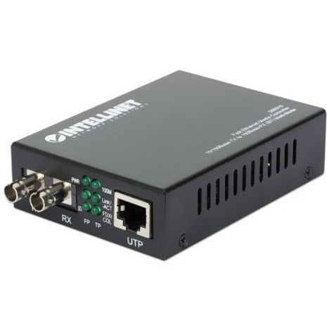 Intellinet Network Solutions Fast Ethernet RJ45 to ST Multi-Mode 1.24 miles (2 km) Media Converter