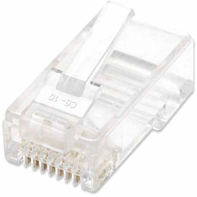 Intellinet Network Solutions Cat6 RJ45 Modular Plugs 2-Prong UTP For Stranded Wire 100 Plugs in Jar