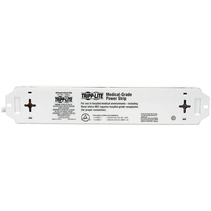 Tripp Lite Safe-IT UL 60601-1 Medical-Grade Surge Protector for Patient-Care Vicinity 4x Hospital-Grade Outlets 15 ft. Cord Antimicrobial Protection