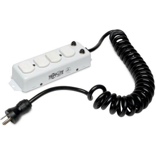 Tripp Lite Safe-IT UL 1363A Medical-Grade Power Strip for Patient-Care Vicinity 4x Hospital-Grade Outlets 3 ft. Coiled Cord