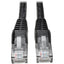 Tripp Lite Cat6 Gigabit Snagless Molded (UTP) Ethernet Cable (RJ45 M/M) PoE Black 30 ft. (9.14 m)