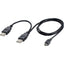 SYBA Multimedia Double Strength USB Y Cable Combines Two Type-A Ports into a Mini-b 5-Pin Black