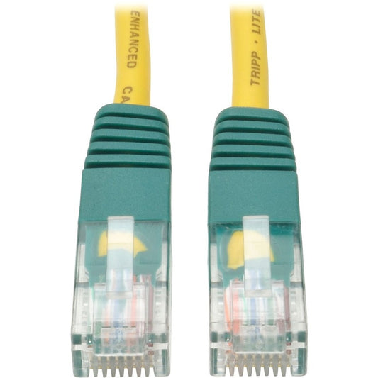 Tripp Lite Cat5e 350 MHz Crossover Molded (UTP) Ethernet Cable (RJ45 M/M) PoE Yellow 25 ft. (7.62 m)