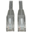 Tripp Lite Cat6 Gigabit Snagless Molded (UTP) Ethernet Cable (RJ45 M/M) PoE Gray 6 ft. (1.83 m)