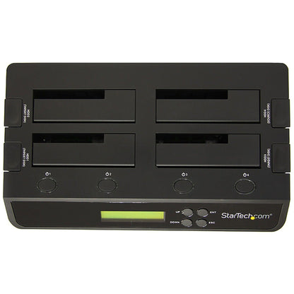 StarTech.com 4-Bay Hard Drive Duplicator and Eraser External HDD/SSD Cloner / Copier / Wiper Tool USB 3.0/eSATA to SATA Docking Station